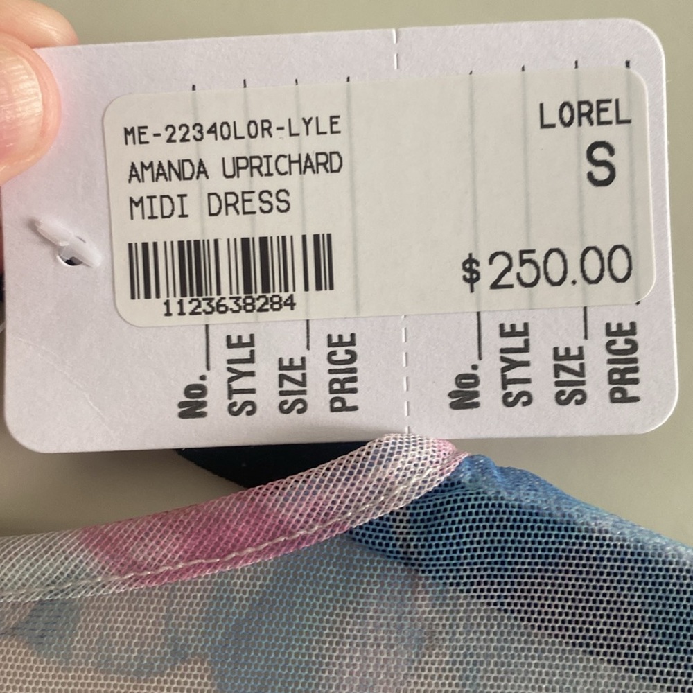 Size small NWT Amanda Uprichard midi floral dress - Picture 8 of 8